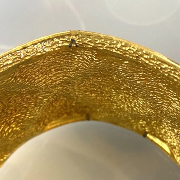 CHANEL CC Logo Matelasse Bangle Bracelet GHW France Accessory - Picture 8 of 14